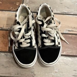 Boys Black and White checkered Vans